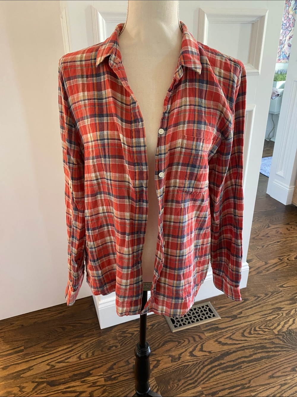 Madewell Red Plaid Button-Down Shirt
